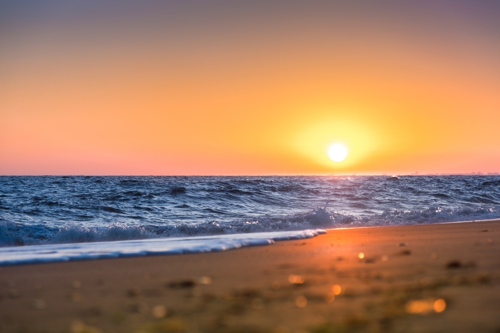 Beach,,Sunset,,Sea.